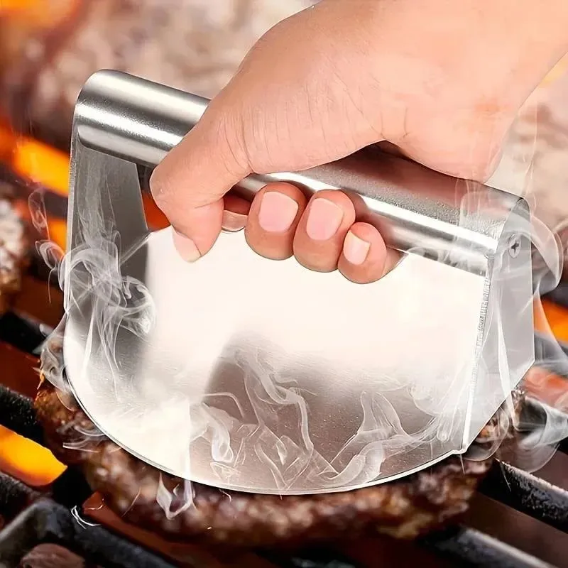 New Stainless Steel Smash Burger Press | Heavy Duty Patty Maker & Smasher Mold for BBQ Grilling Kitchen (Non-Stick)