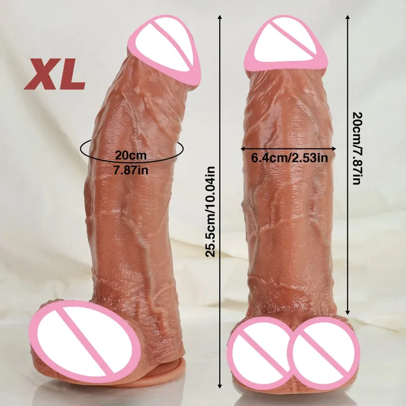 Realistic Skin Dildo Soft Thick Silicone Dildos Huge Penis Woman masturbation Man Anal Sex Toys Suction Cup Dick Big Glans Cock
