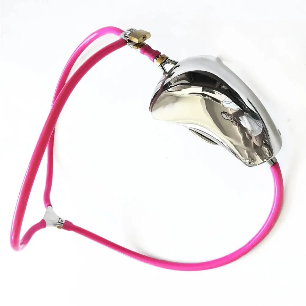 Men's red makeup invisible chastity belt chastity lock adult sex toy anti infidelity anti masturbation chastity lock — image 1