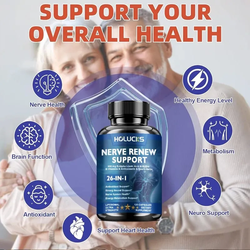 Advanced Nerve Nutrition Capsules with L-Theanine & Zinc Maintain Neural Comfort Metabolism & Healthy Nerve System