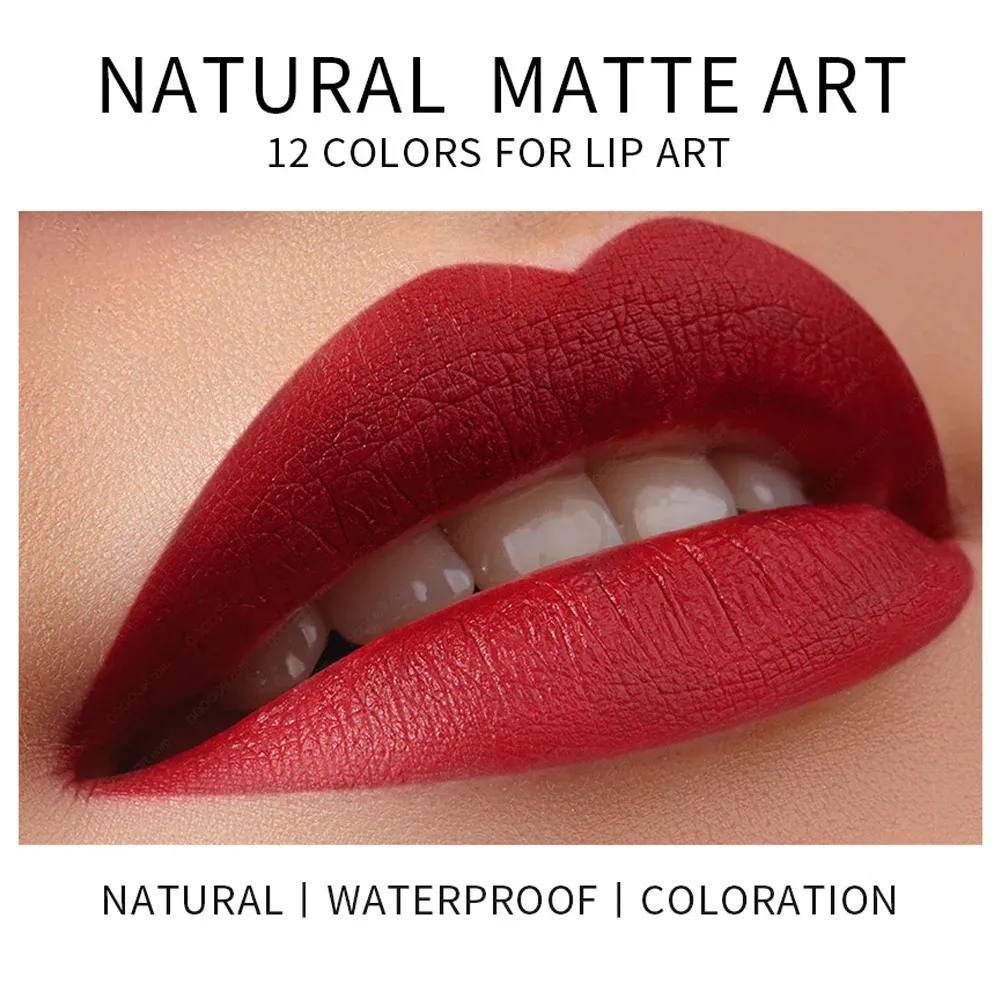 12 Colors Velvet Matte Lipsticks Pencil Waterproof Long Lasting Sexy Red Lip Stick on-Stick Cup Makeup Lip Tint Pen Cosmetic