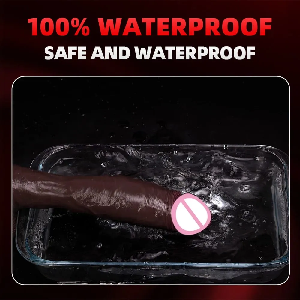 24cm Big Black Dildo Thrusting Sex Toy Realistic Penis Vibrator Telescopic Swing Heating Remote Control Women Lesbian Sexy Toy — image 4
