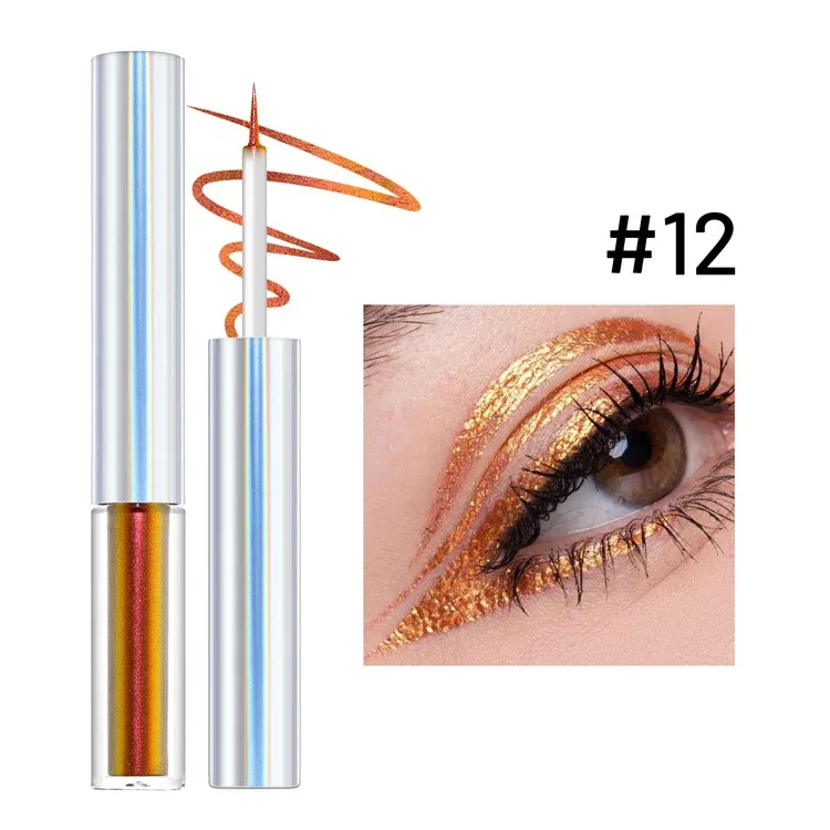 19 Colors Holographic Chameleon Liquid Eyeliner Metallic Glitter Color-Shifting Eye Liner Long Lasting Waterproof Eyes Makeup — image 18