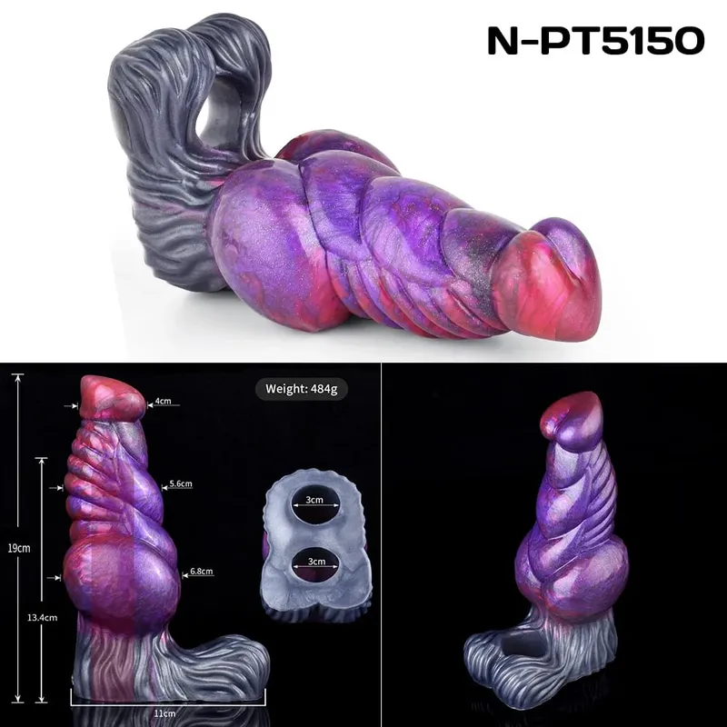 Multi-type Open-ended Fantasy Hollow Dildo Silicone Cock Sheath Male Penis Sleeve With Anti-drop Ring Adult Sex Toys 18+ — image 10