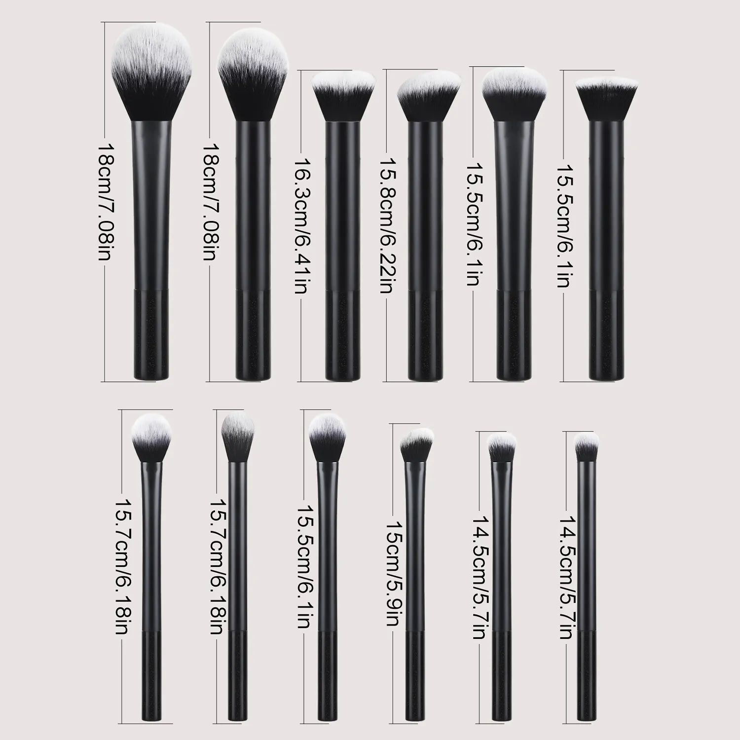 Bộ cọ trang điểm 12 chiếc Bàn chải mỹ phẩm đa chức năng chuyên nghiệp sáng tạo để trang điểm