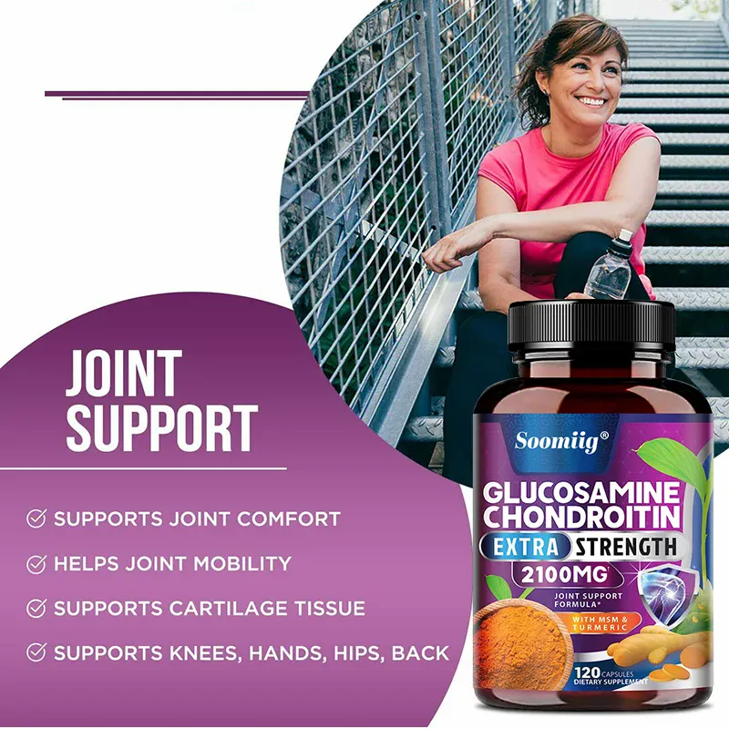 Glucosamine Chondroitin Turmeric MSM - Triple Strength Helps with Joint Mobility Joint Support Supplement Immune Health