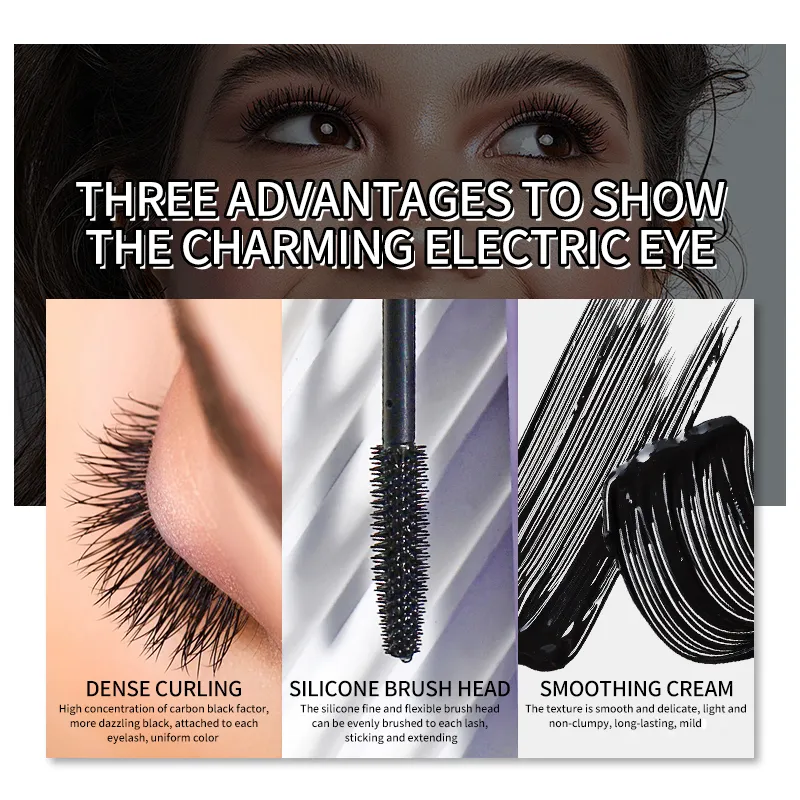 Eye Black Which Is Waterproof and Sweat Proof Can Hold Makeup Without Tingling and Can Create Natural and Slender Eyelashes