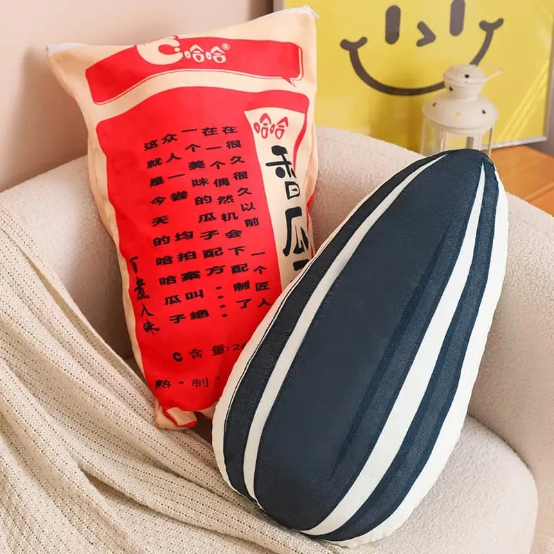 Sac chinois de Simulation de taille géante, jouets en peluche de graines de Melon, oreiller doux et apaisant, matelas pour enfants, jouets amusants en famille, nouvelle collection — image 7
