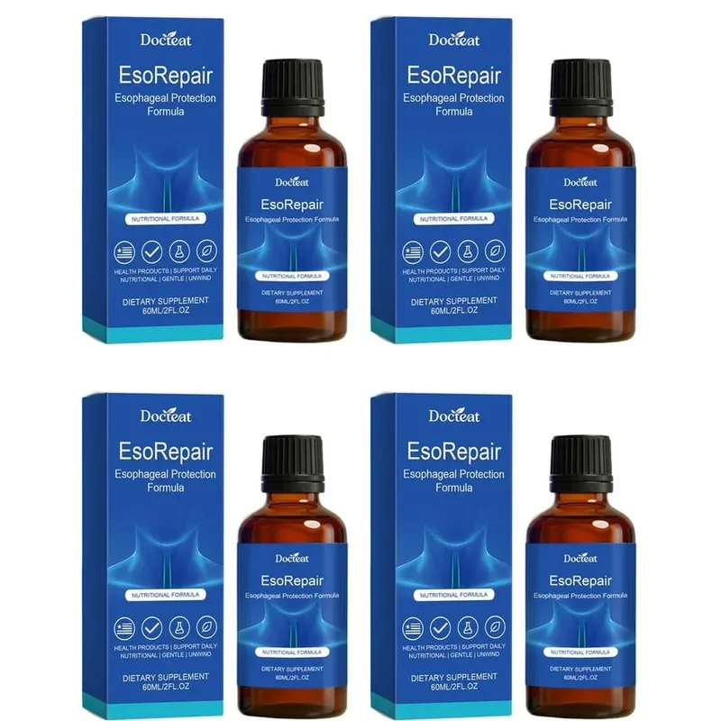 Docteat Esophageal Protection Liquid with Vitamin C Vitamin E Vitamin B6 Aloe Vera Extract Licorice Root Extract Formula 60 ML
