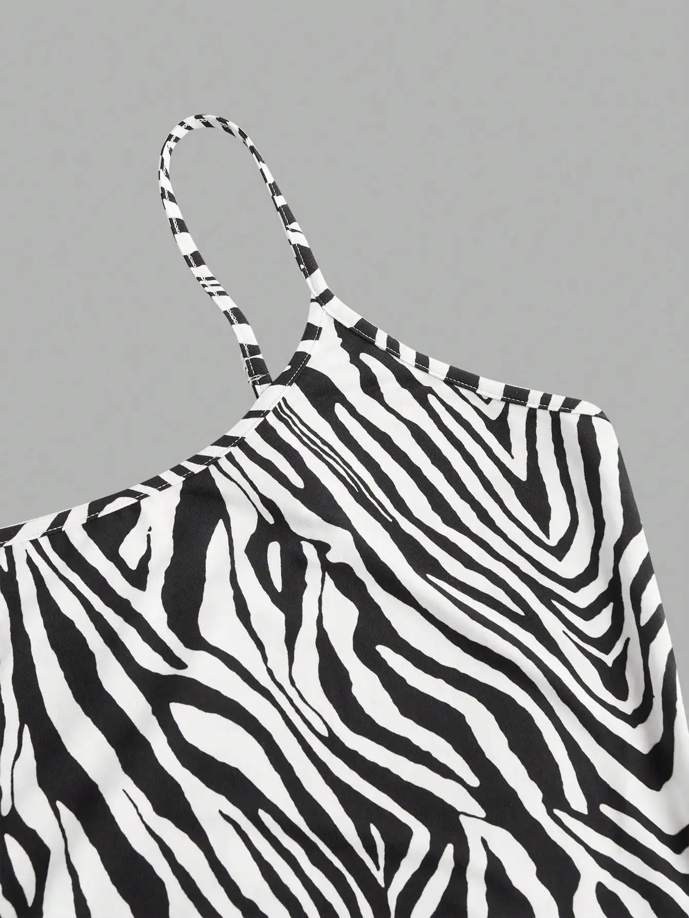 New Spring Summer and Autumn Sexy Slim Shoulder Strap Leopard Print Halter