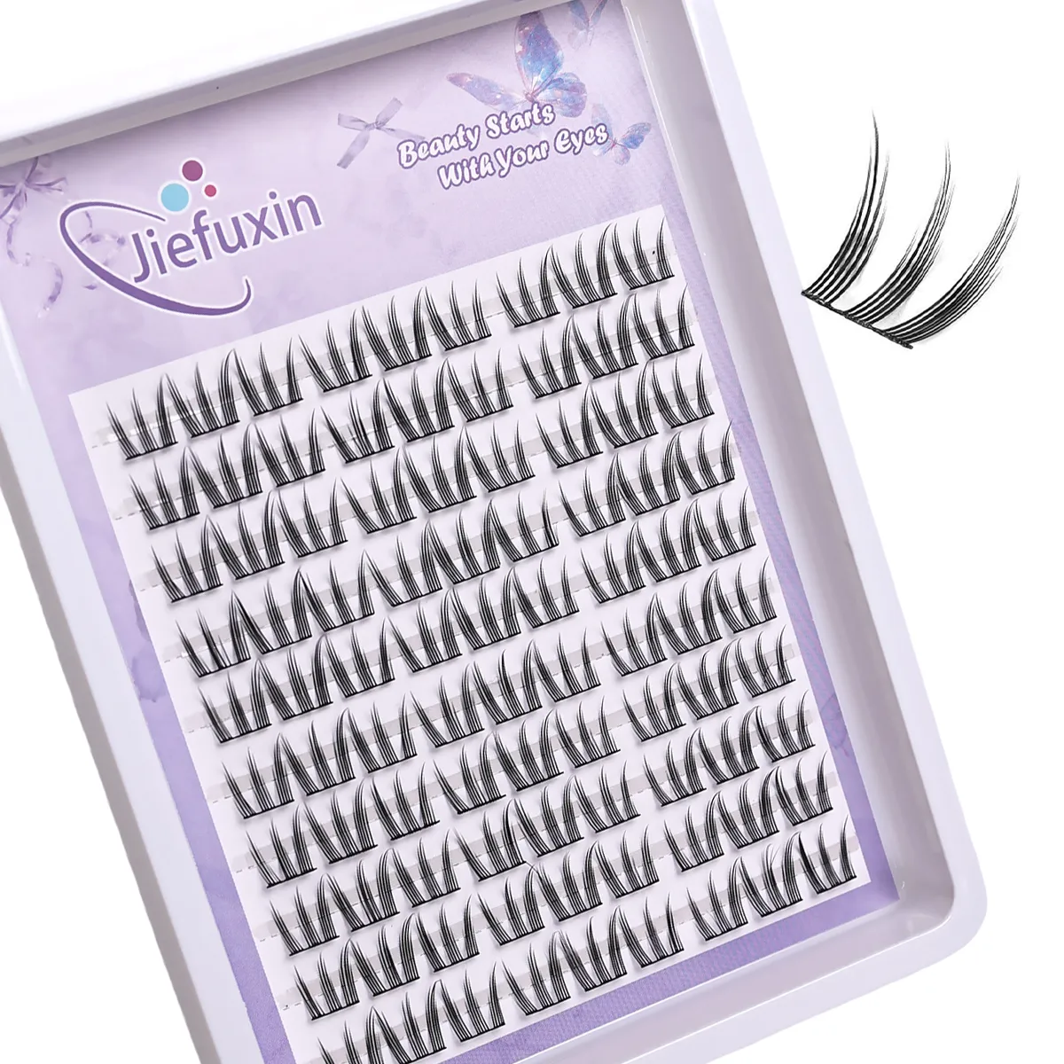 Cat‑Paw Cluster Lashes DIY Extension Kit False Eyelashes Soft Lightweight Segmented Lashes for Enlarged Eye Look