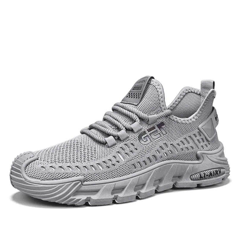 New Breathable Men's Casual Sneakers Anti-slip Lace Up Running Shoes Soft-soled Wear-resisting Slip-on Fashion Sneaker for Men