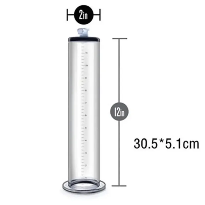 Manual Penis Vacuum Pump with Gauge Acrylic Male Enlargement Extender Trainer Masturbation Pump Adult Sex Toy Set for Men