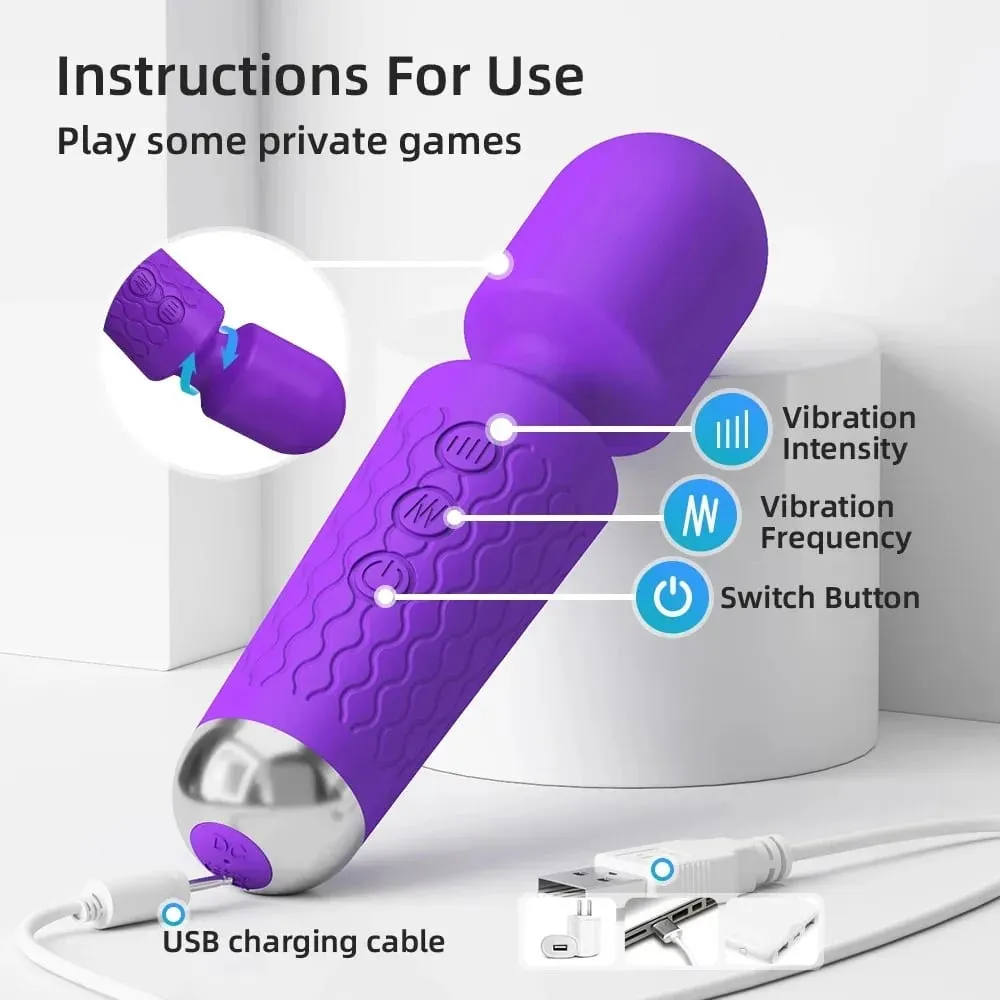 20 Speeds Powerful AV Vibrator Magic Wand Anal Clitoris Stimulator Sex Toys for Women G spot Massager Adult Female Sex Product — image 5