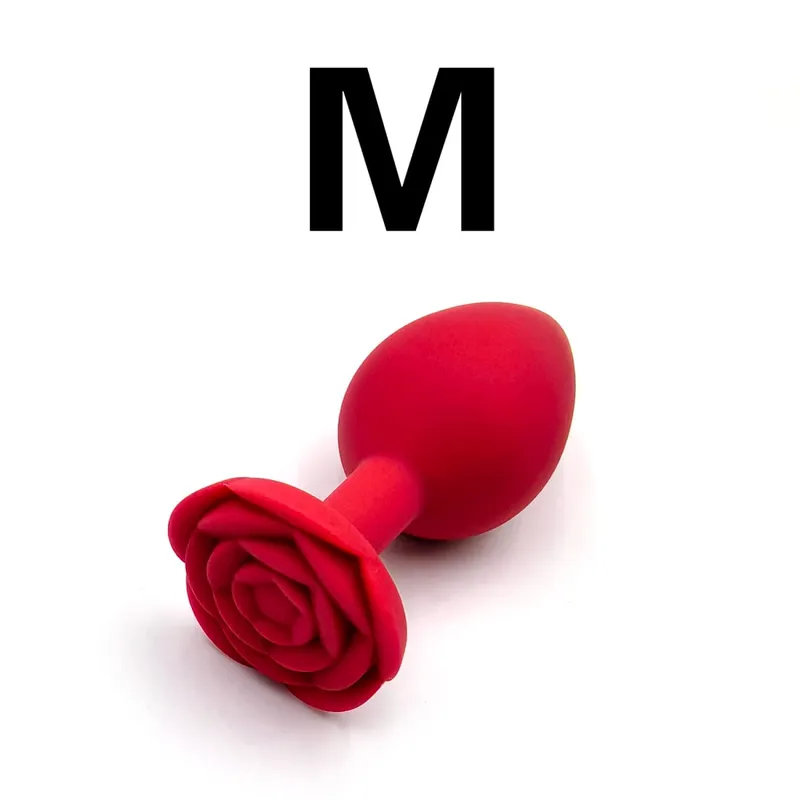 Weiche Silikon Rose Blume Anal Plug Anfänger bis Experte 3 Größen Butt Plug Anus Trainer Dildos Adule Sex Spielzeug für Paar Frauen Männer