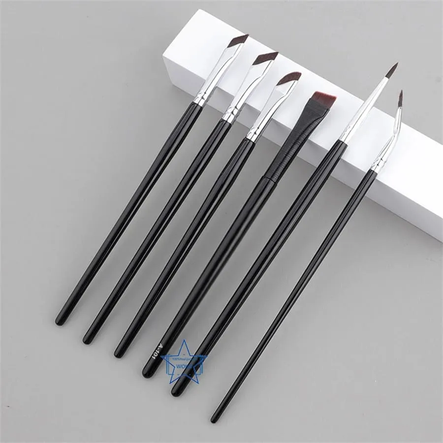 5/6ks tenkých gelových štětců na oční linky štětce na oční linky Sady štětců na oční linky Plochý štětec na korektor na oční linky Nástroj na podrobné líčení