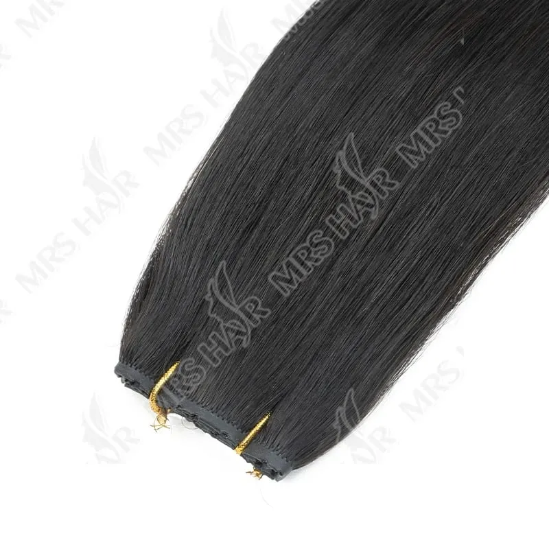 XO Twin Tabs Butterfly Hair Weft Extensions Human Hair Double Injected PU Weft Hole Flat Twin Tabs Real Natural Microlink Hair