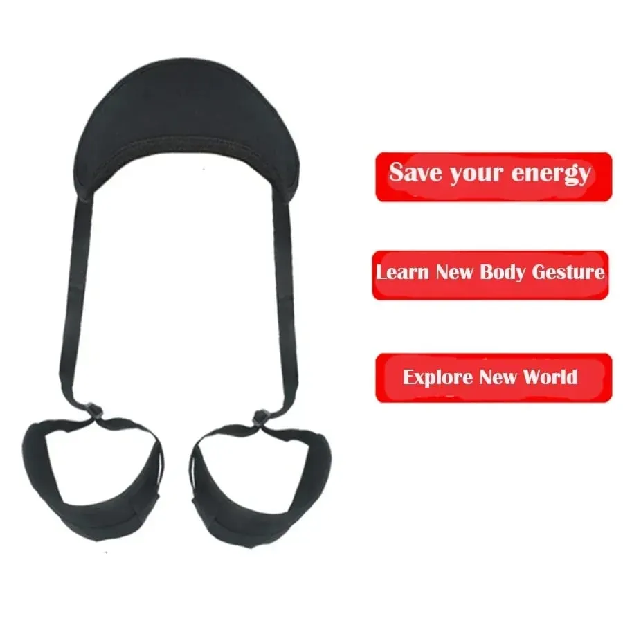 Open Thigh Sex Toy Kit for Adult Couples - Adjustable SM Slave Open Leg Sextoy with Erotic Game Bandage and Neck Pillow