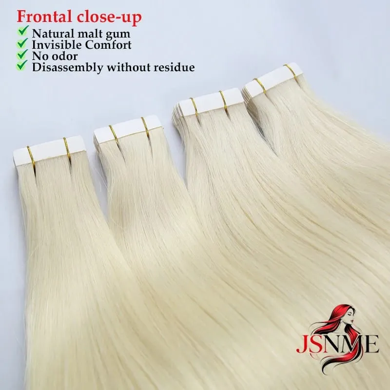 Tape In Human Hair Extensions 100% Really Hair Tape In Hair For Women Natural Brown Blonde Straight 613 For Salon
