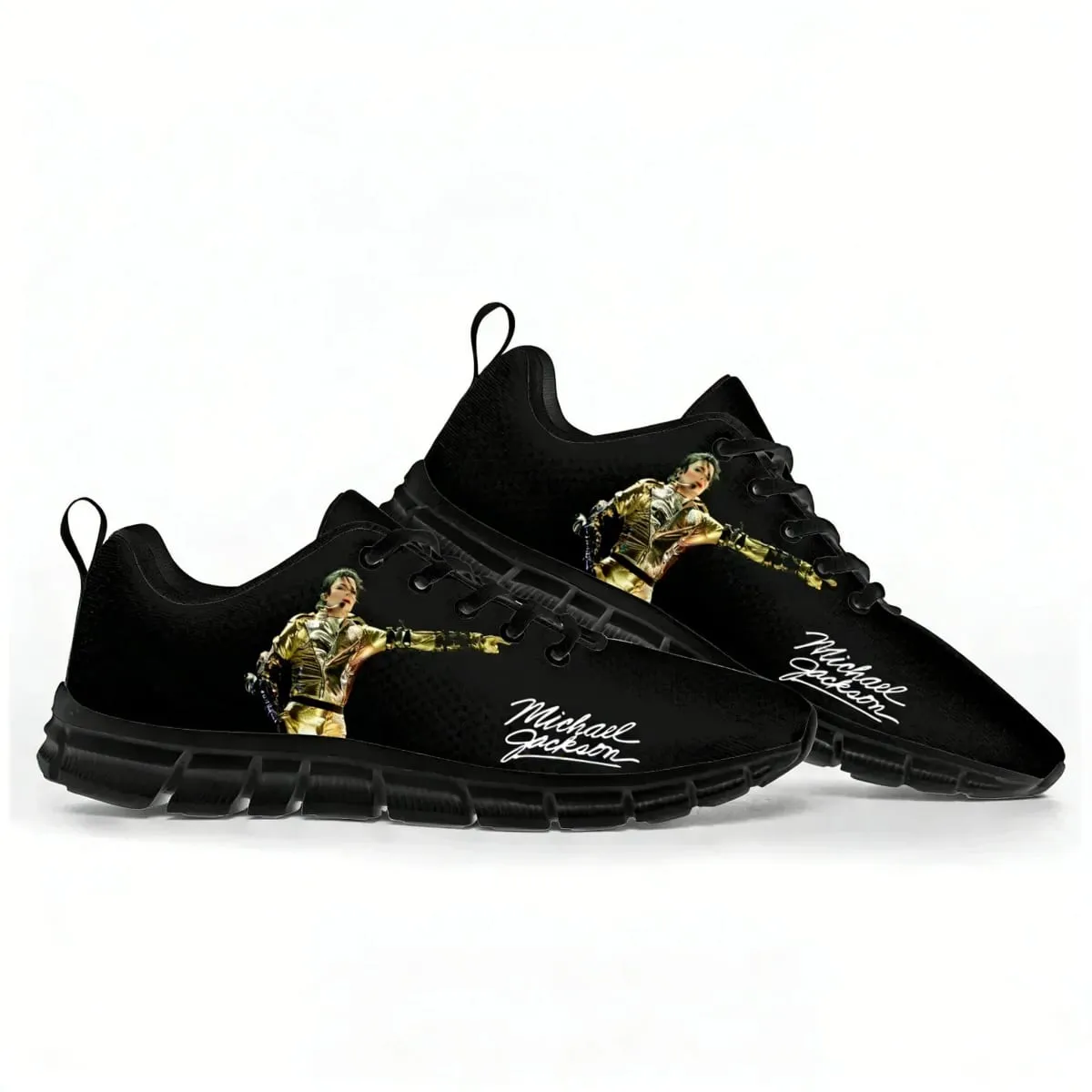 Michael Jackson Pop Singer Dancer Sports Shoes Mens Womens Teenager Kids Custom Sneakers Custom High Quality Couple Shoes