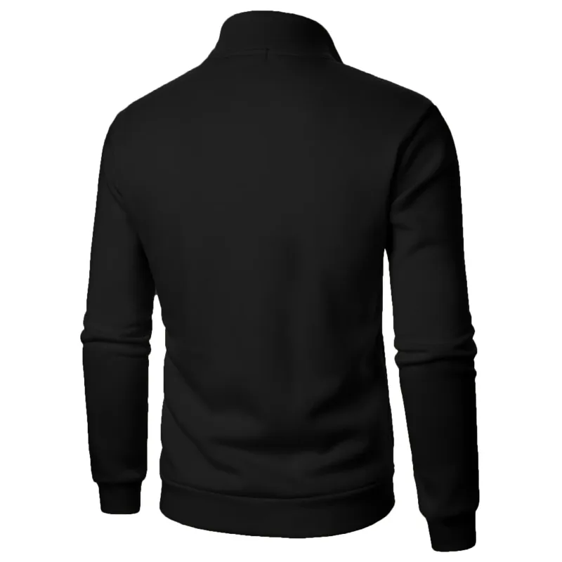 Spring Autumn new Casual Half Zipper stand collar sweatshirt Trend Simple slim men Pullover long sleeve tops Men's sweatshirt