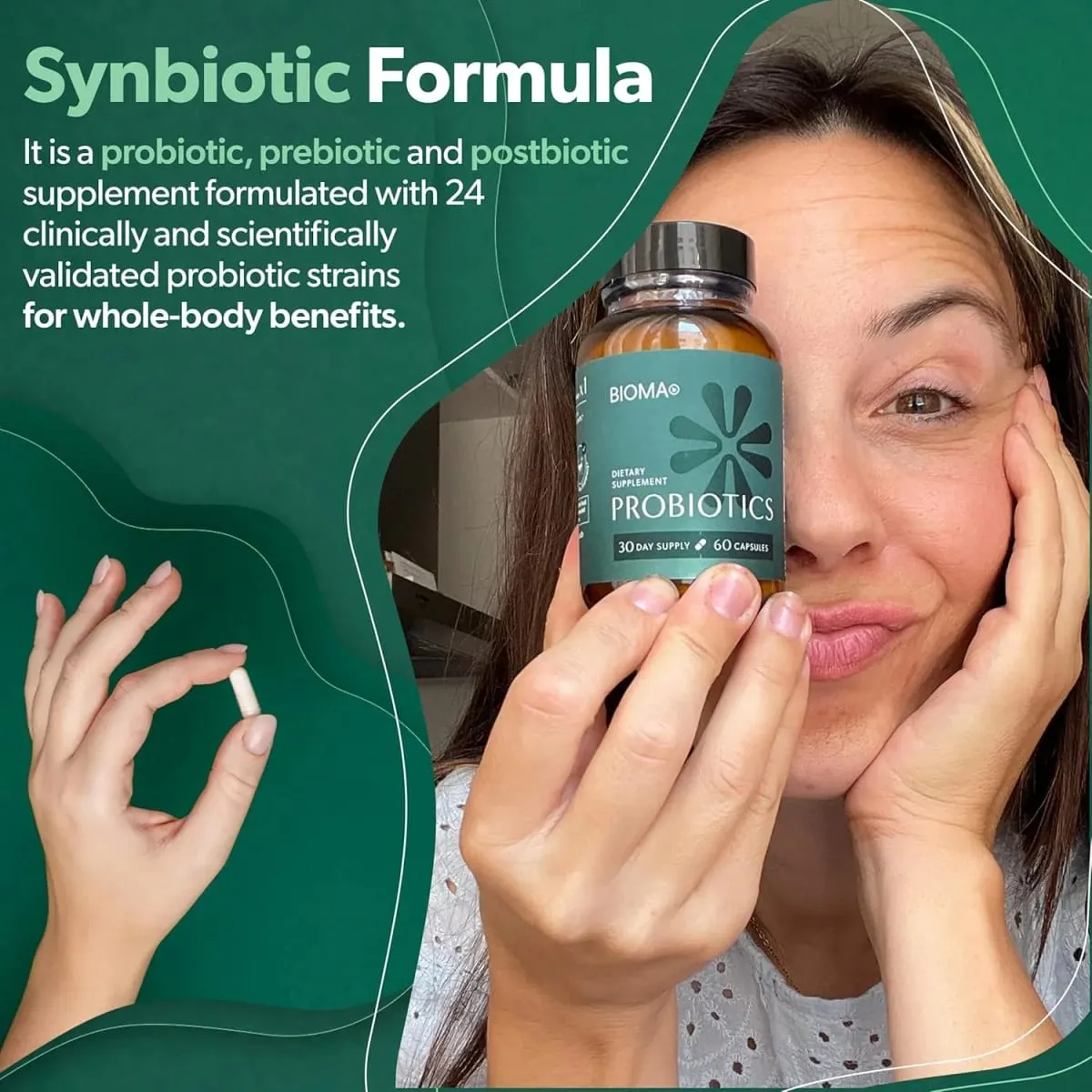 Digestive Health Probiotic Gut Support for Men & Women with Xylooligosaccharides Tributyrin & Bifidobacterium - 60 Capsules — image 7