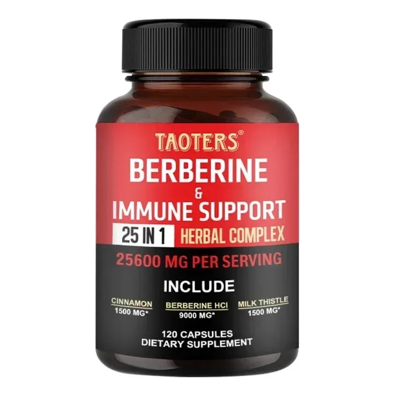 Les capsules de berbérine contiennent de la cannelle de Ceylan et du chardon-Marie pour soutenir l'équilibre du glucose, la santé du foie, la digestion et la perte de poids.