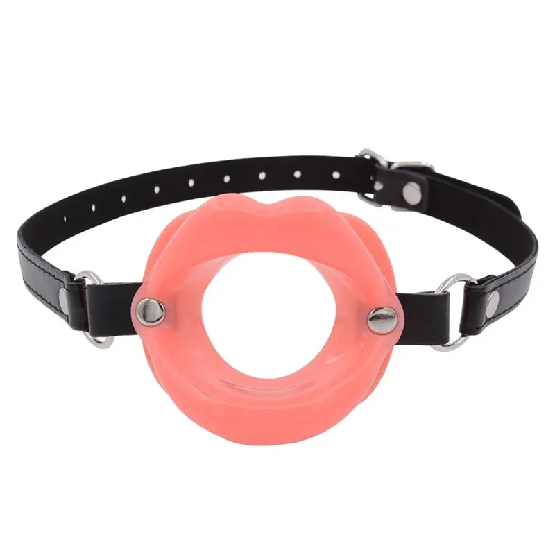 Silicone Oral Fixation Lips Ring Silicone O-Ring Open Mouth Gag for Couples Sex Toys BDSM Bondage Restraint Lips Shape 18+