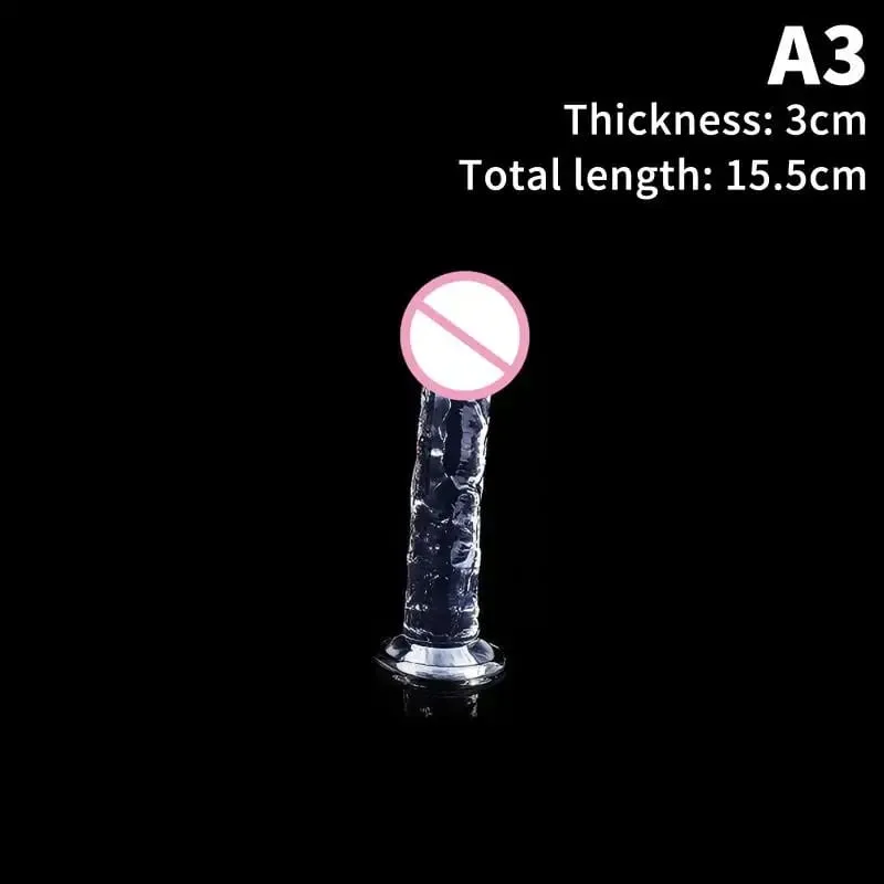 Gode ​​réaliste pour masturbateur sexuel adulte, point G, pour femme, TPE débutant, transparent, avec forte ventouse, jeu mains libres