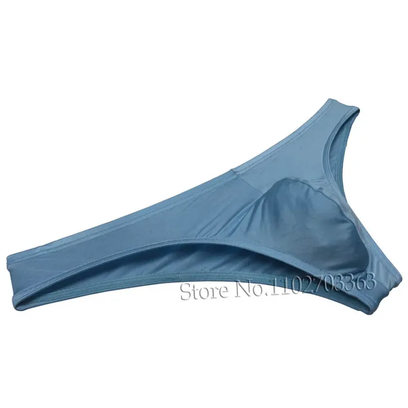 Men's Bikini Briefs Triangle Underwear Pucker Back Micro Briefs Elastic Shiny Summer Low Rise Beach Briefs Sexy Silky Smooth