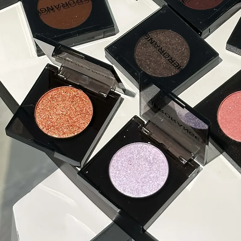 Herorange 16 Color Eyeshadow Highlight Palette Matte Shimmer Orange Brown Pink Champagne Waterproof Portable Festival Mak