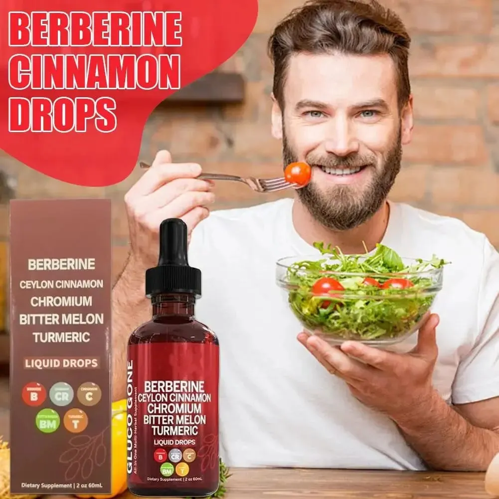 60ml Berberine Cinnamon Drops For Health Immune Support Gut Health Metabolism Antioxidant- Ceylon Cinnamon Flavor