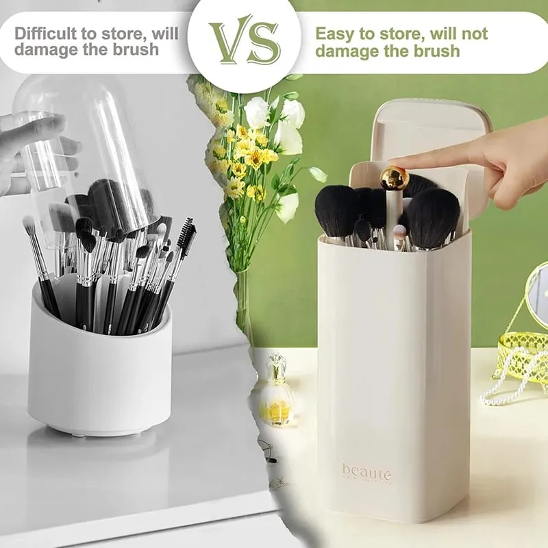 Automatický zvedací držák štětců na make-up Držák na make-up odolný proti prachu Držák na make-up pro stolní počítače Držák na rtěnku na obočí