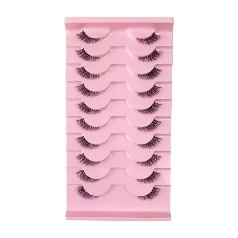 Black Eyelashes 10 Half Lashes Soft Natural Cat Eye Lashes Makeup Tool Extension Fluffy Faux Cils back-to-school season