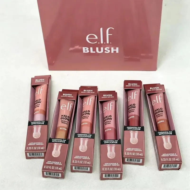ELF Lesk na rty Natural Shine & Blush Liquid Voděodolný a odolný proti potu Snadno se rozmazává Lehký a dlouhotrvající make-up