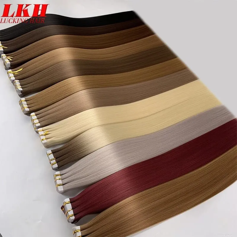 Double Drawn European Wholesale Tape in Extensions Invisible Cuticle Aligned Remy Tape in Hair Extensions 100% Human Hair — image 3