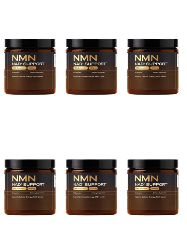 NMN Capsule 1000mg Serving 4-in-1 NAD Supplement with Quercetin Resveratrol Supports Brain Energy NAD+ Level 60 Capsules