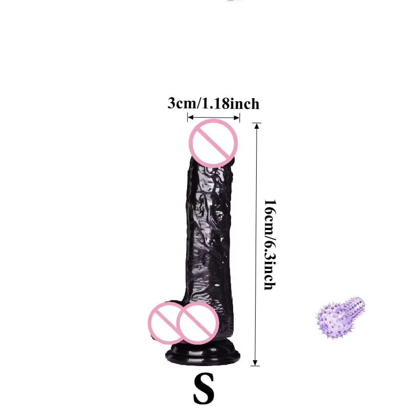 Soft Jelly Dildo Testis Realistic Anal Dildo Penis Suction Cup Male Dick Female Masturbation Fidget Toys Sex Toys for Woman/Gay