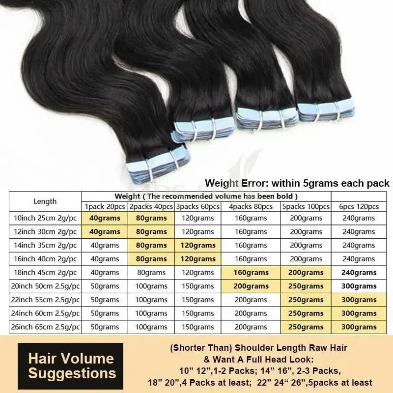 Body Wave Tape In Human Hair Extensions Remy Tape Hair Extensions Skin Weft Natural Hair Extensions Body Weavy 26 Inch