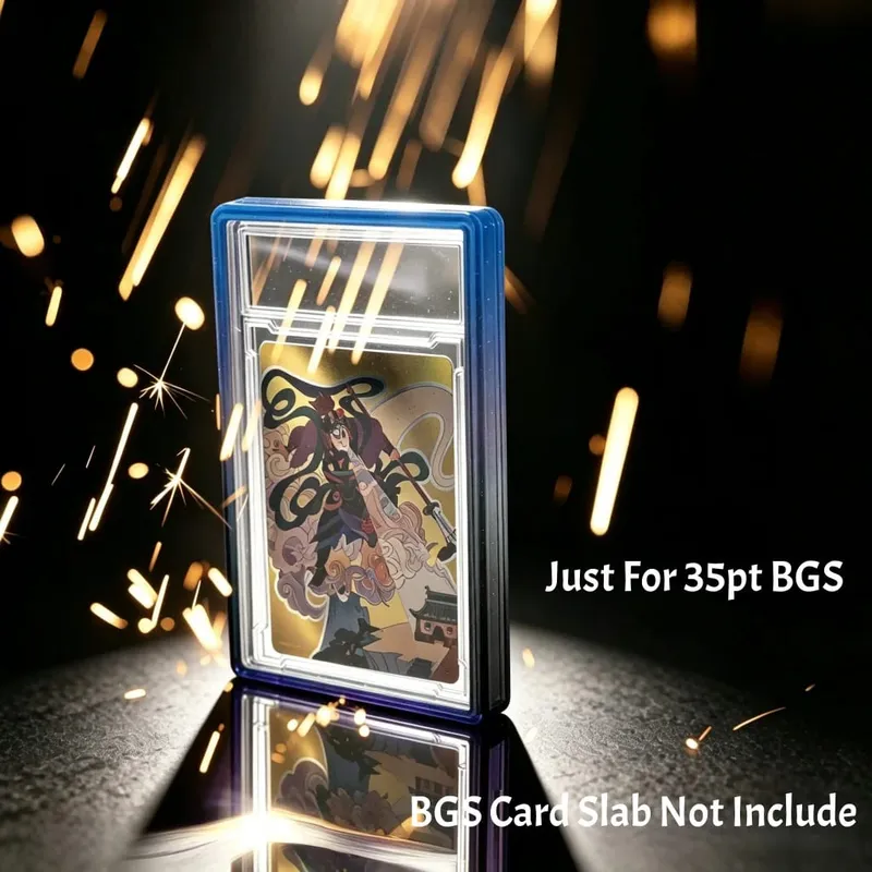 Glitter TPU Slab Bumper Guard Case Holder Protective Skin Display Sleeves with Clear Back for BGS 35PT Graded Trading Card