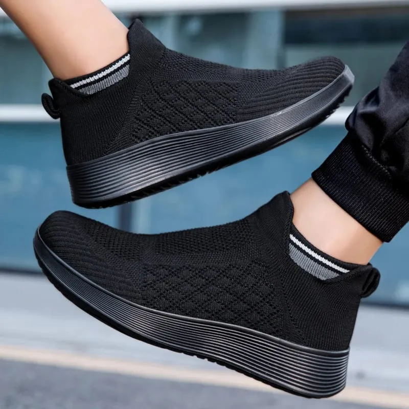 Men Running Walking Sock Shoes Fashion Casual Sneakers Breathable Thick Sole Sport shoes Lightweight Men Sneakers Casual Shoes — image 5