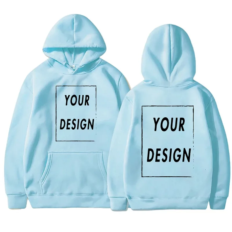 나만의 디자인 브랜드 로고/사진 어디에서나 맞춤형 맞춤형 남성 여성 DIY 후드 티 스웨터 캐주얼 Hoody 패션 New