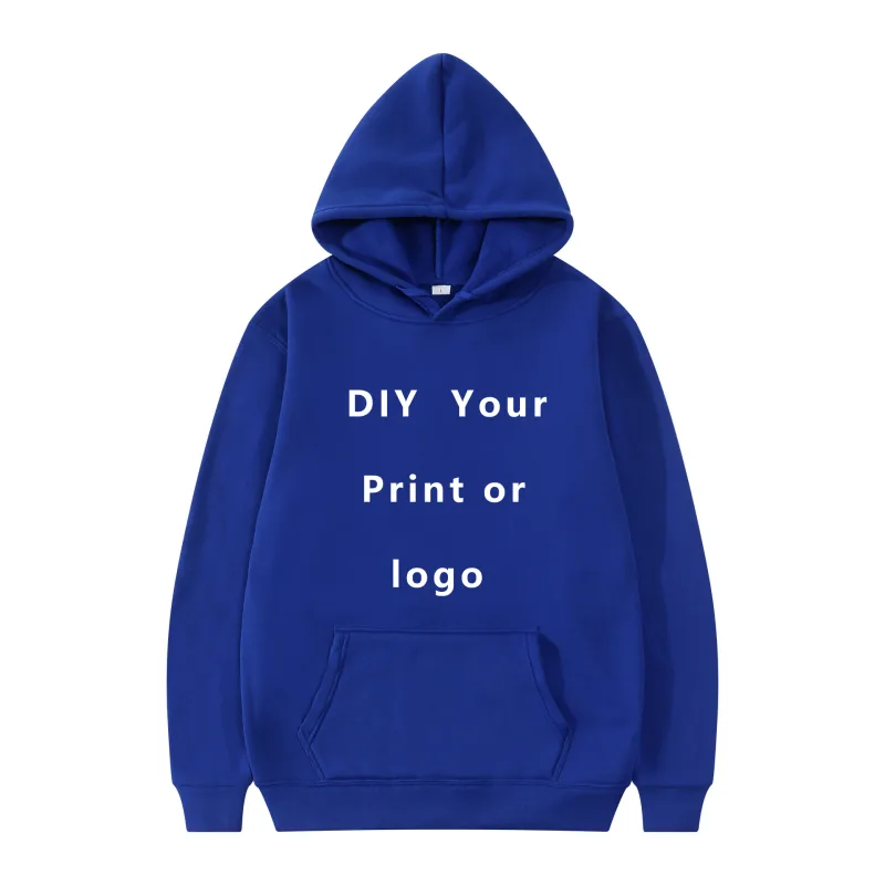 Din egen design Varumärkeslogotyp/bild Personlig anpassad var som helst Män Kvinnor DIY Luvtröjor Sweatshirt Casual Hoody Mode Nytt — image 11
