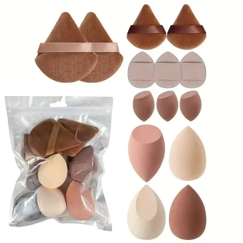 Makeup Brushes and Sponges Set Brown Makeup Puff Beauty Egg Headband Wristband Remover Kit Makeup Tool Gift 20/30