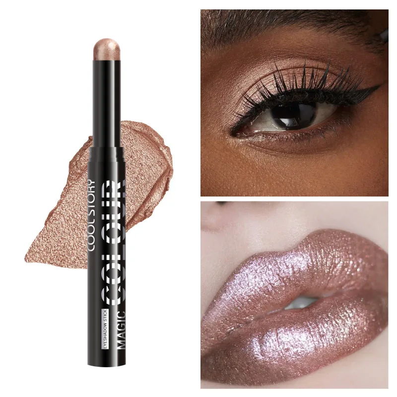 2 in 1 Eyeshadow Lipstick Stick Pencil Waterproof Glitter Brighten Matte Eye Shadow Makeup Pigment Eyeshadow Pen — image 13