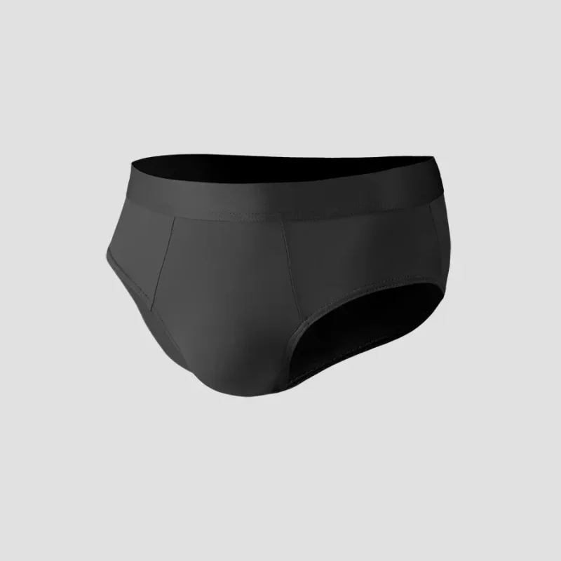 3PCS men's ice - silk underwear. Thin - style for summer, with U - convex briefs. Breathable, solid - colored shorts