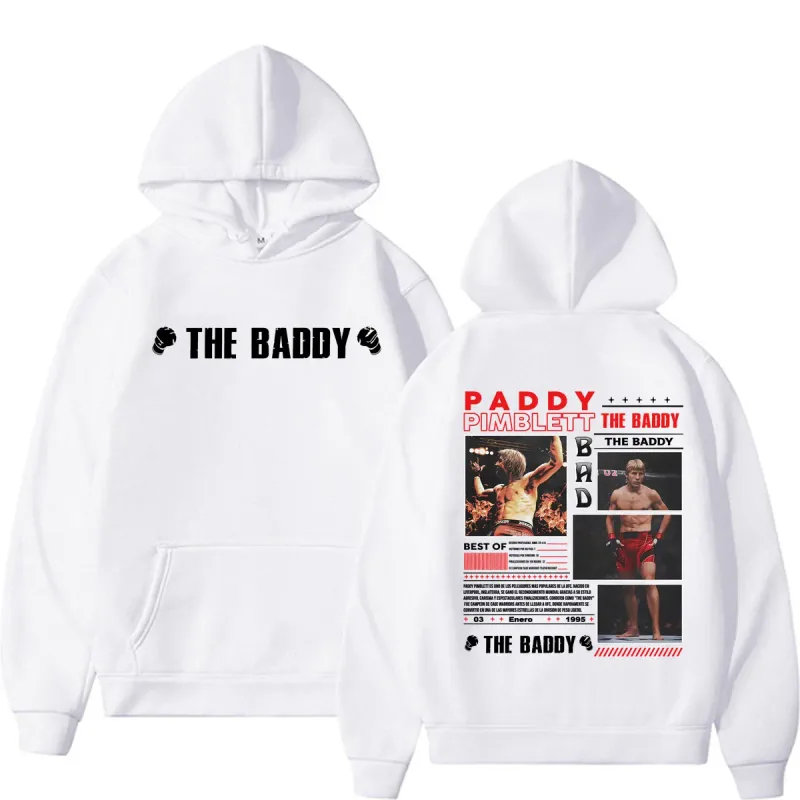Paddy Pimblett The Baddy Retro Graphic Hoodies Men Women Fashion Violence Aesthetic Sweatshirt Fleece Casual High Quality Hooded — image 7