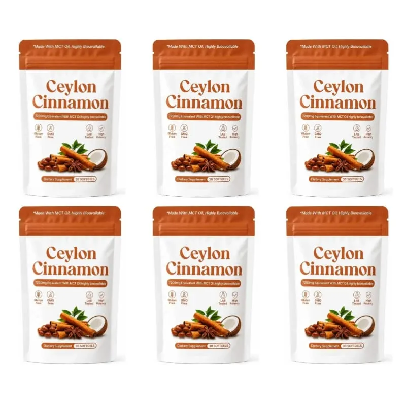 Ceylon Cinnamon Extract Softgels with MCT Oil Antioxidant Support and Metabolism Support Highly Bioavailable 30 Softgels