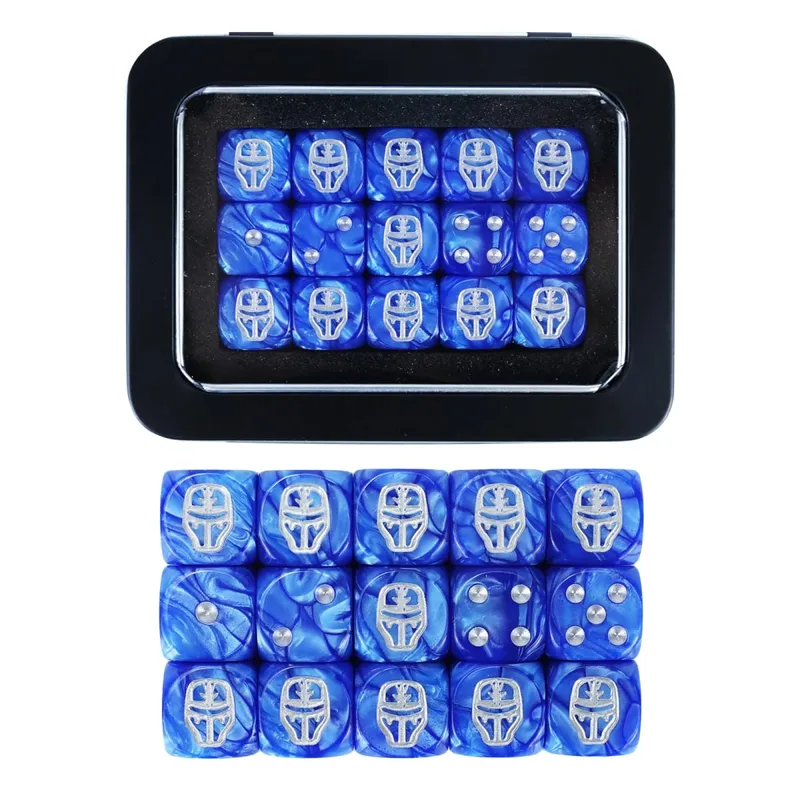 15PCS 16mm/0.63inch D6 Wargaming Dice Set for Tabletop Miniatures Game Damage Tracking Army Faction Themed Dice Tokens