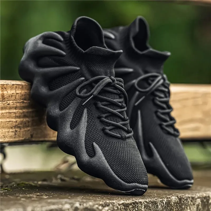 Men Sports Running Jogging Shoes Summer Casual Sneakers Outdoor Breathable Mesh For Women Light Shock-absorption Black Tennis — image 4